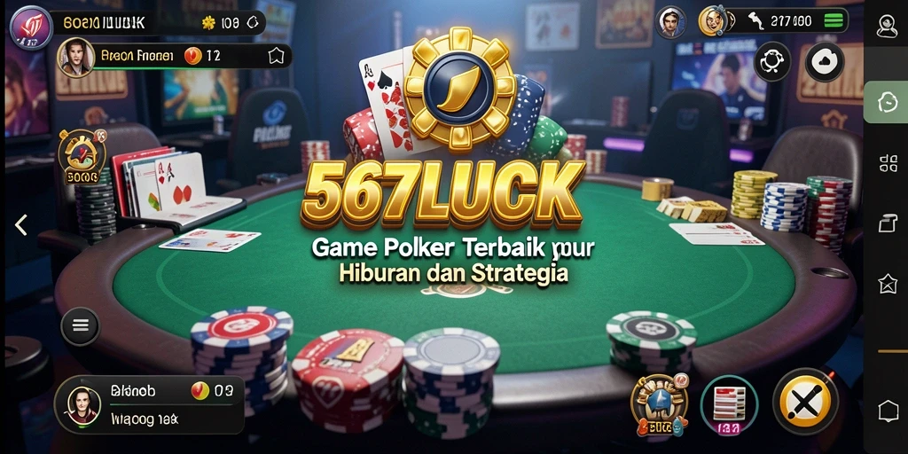 Tampilan gameplay Poker yang menegangkan di 567LUCK.