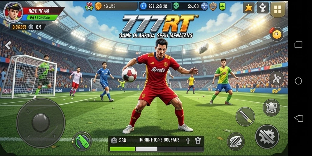 Tangkapan layar gameplay <strong>777RT</strong> menampilkan aksi seru di lapangan.