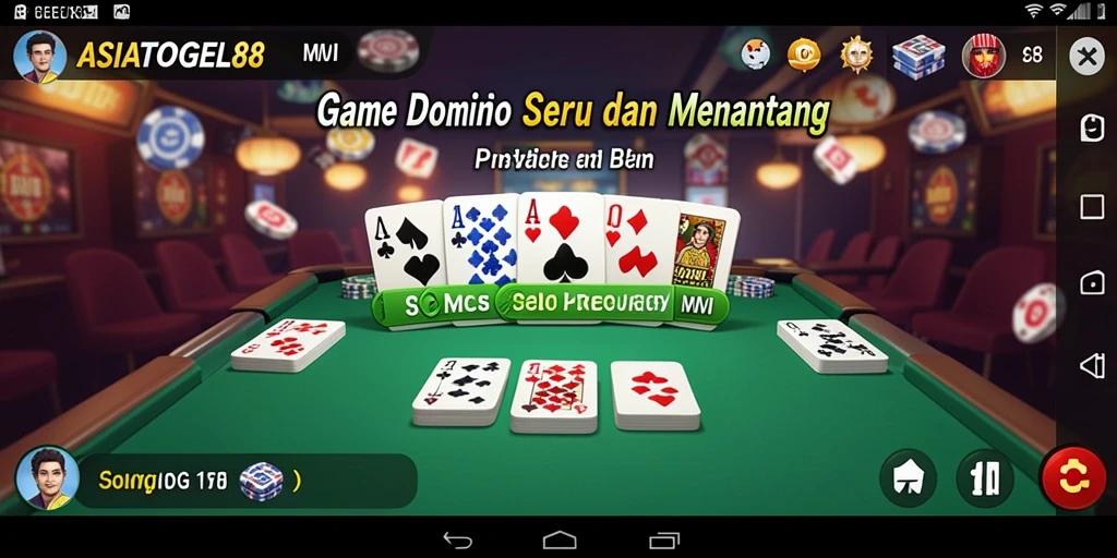 Tampilan gameplay Domino ASIATOGEL88 yang mendebarkan dan seru.