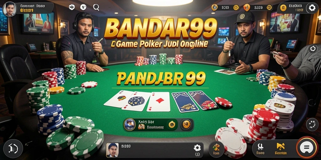 Tampilan gameplay Poker yang menarik dan mengasyikkan di BANDAR99.