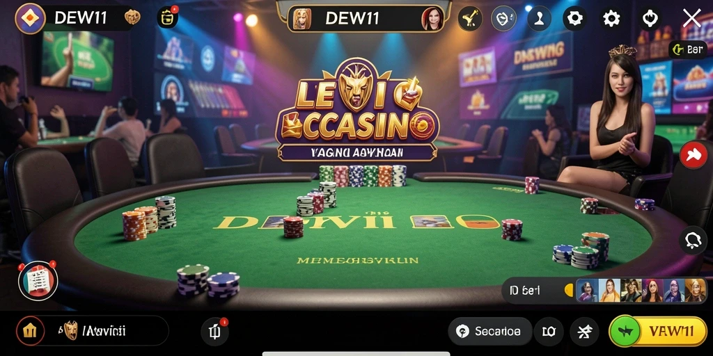 Tampilan permainan Live Casino DEWI11 dengan dealer profesional.