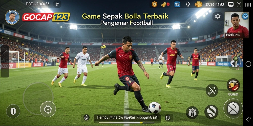 Tampilan gameplay mendebarkan dari GOCAP123 dengan aksi penuh di lapangan.