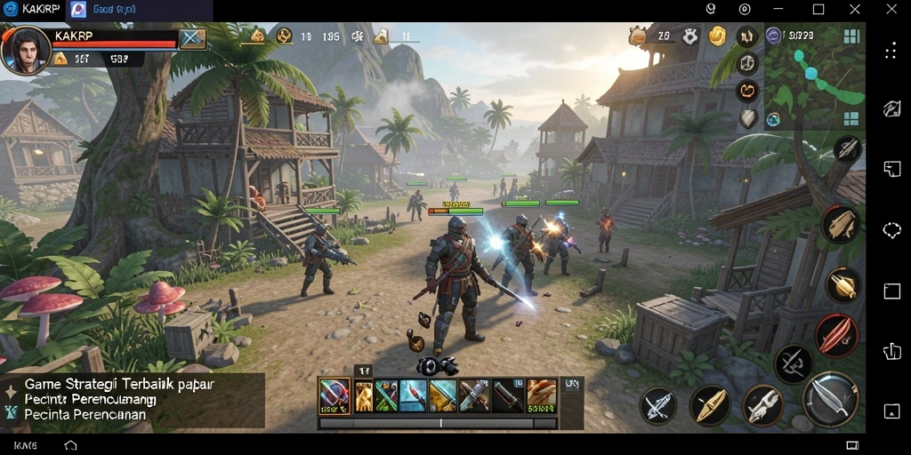Screenshot gameplay KAKRP yang menampilkan pertempuran strategi mendebarkan.