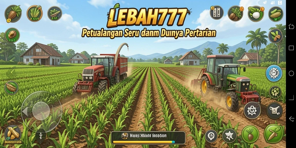 Tampilan gameplay menarik dari dunia pertanian di LEBAH777.