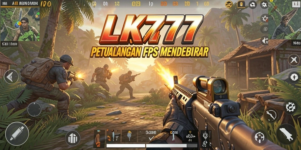 Screenshot menampilkan pertempuran intens dalam LK777 dengan grafis yang menawan.