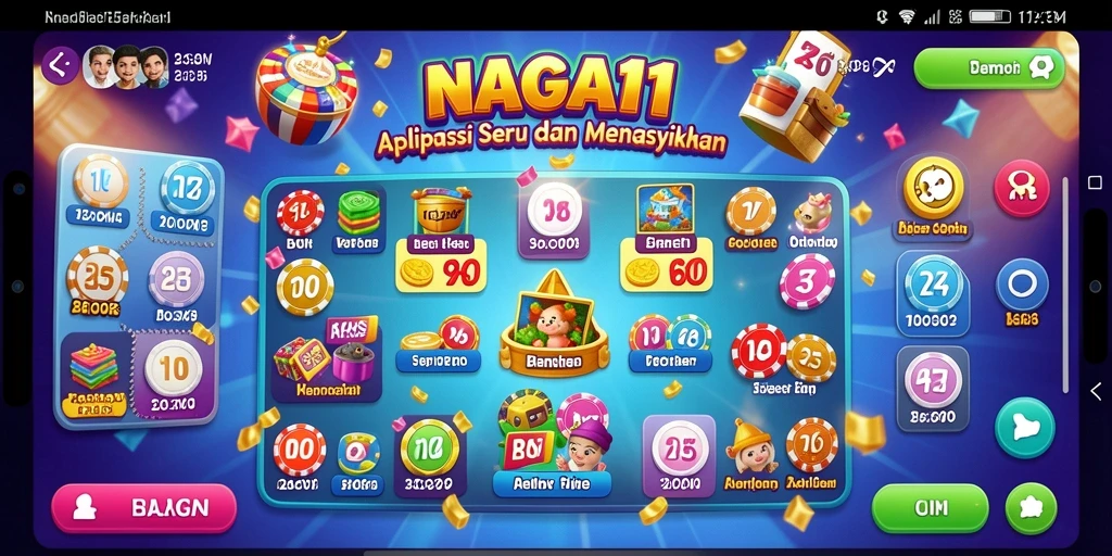 Tampilan gameplay menarik dari NAGA11 dengan kombinasi Bingo yang menyenangkan.