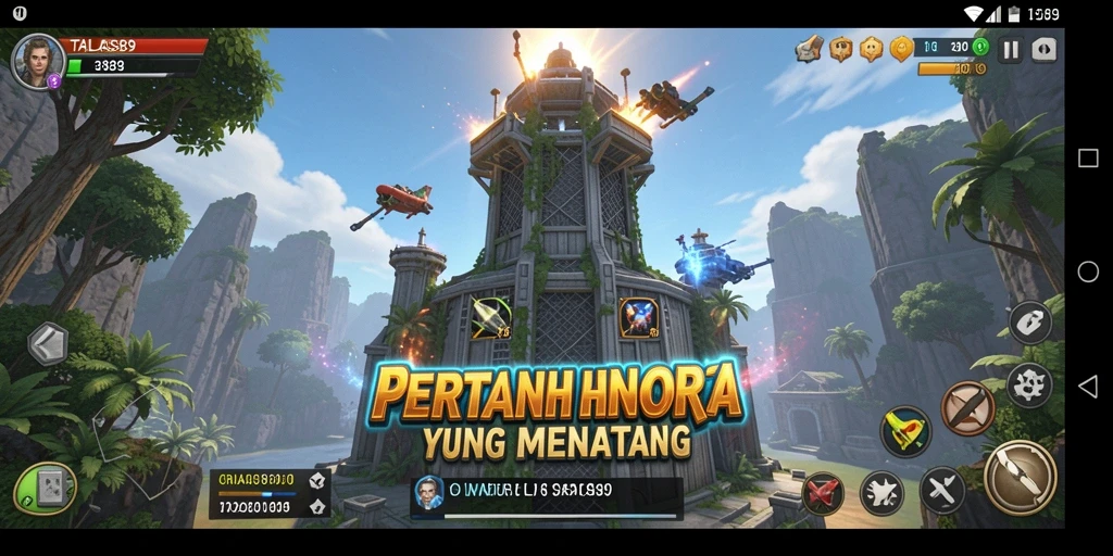 Gameplay <strong>TALAS89</strong> dalam pertempuran Tower Defense yang menegangkan.