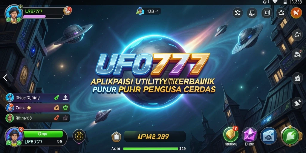 Tampilan utama aplikasi UFO777 dengan fitur-fitur Utility yang canggih.